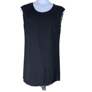 Decjuba Dress Size 14 Black White High Low Tunic Mini Dress Womens